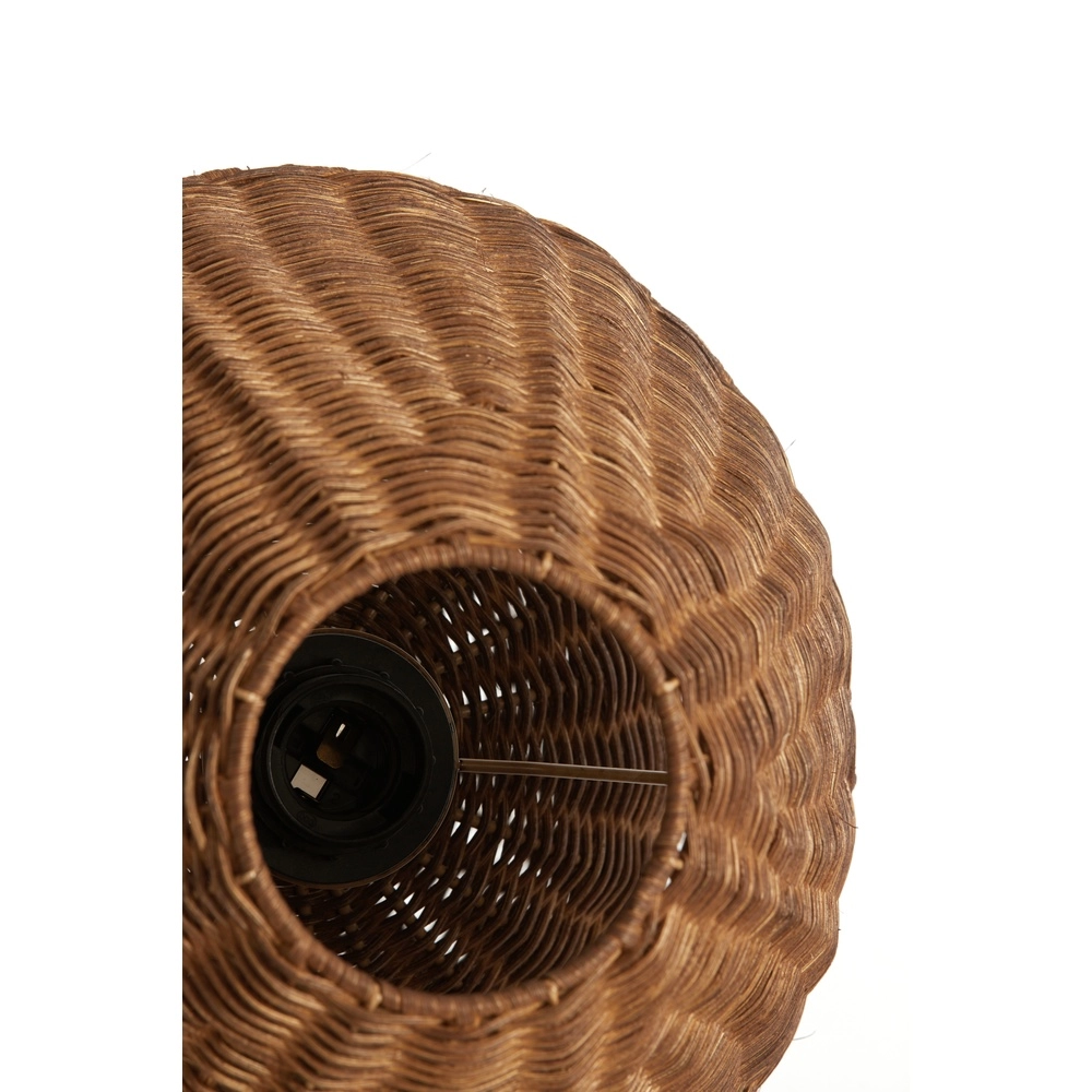 Rattan-Tischlampe Mavon Ø 27,5 cm – dunkles Rattan Light & Living 8717807820510
