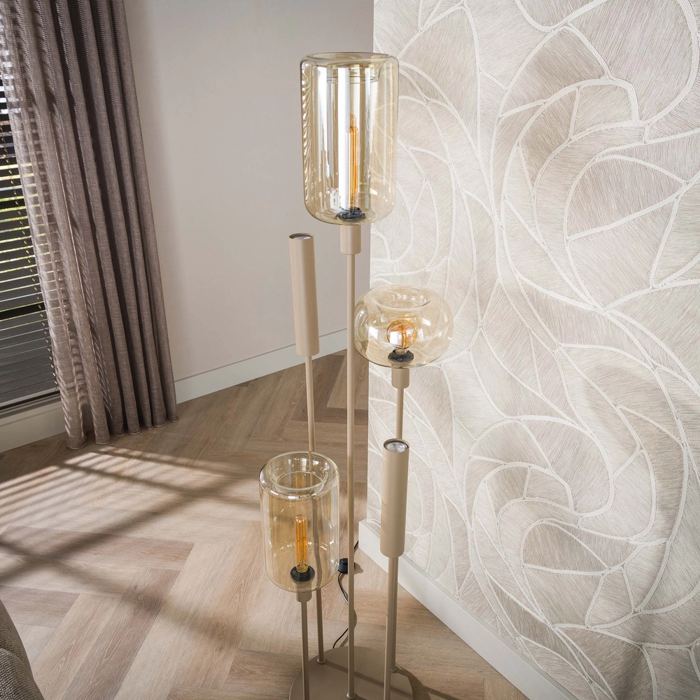 Design-Stehlampe Serene Sandbraun Lyora 8716803514768