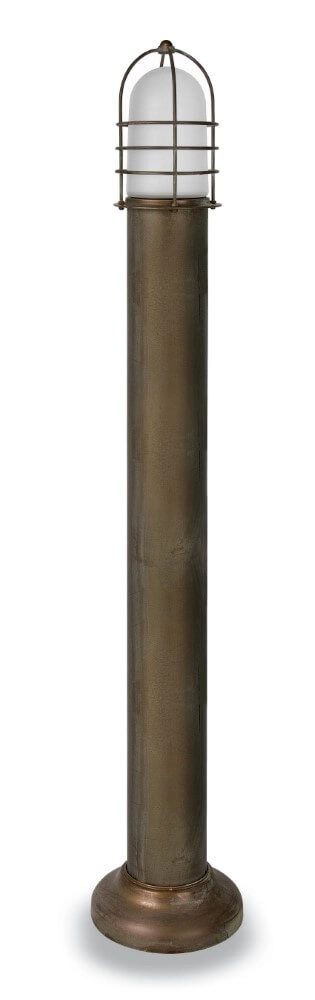 Stehlampe Torcia L - weißes Glas Lyora