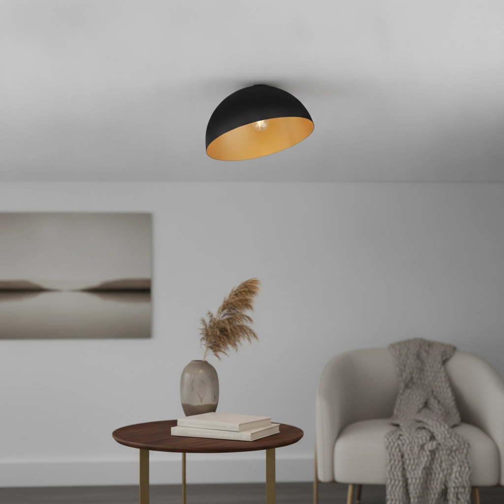 Deckenlampe Onia schwarz mit gold Ø 40cm
