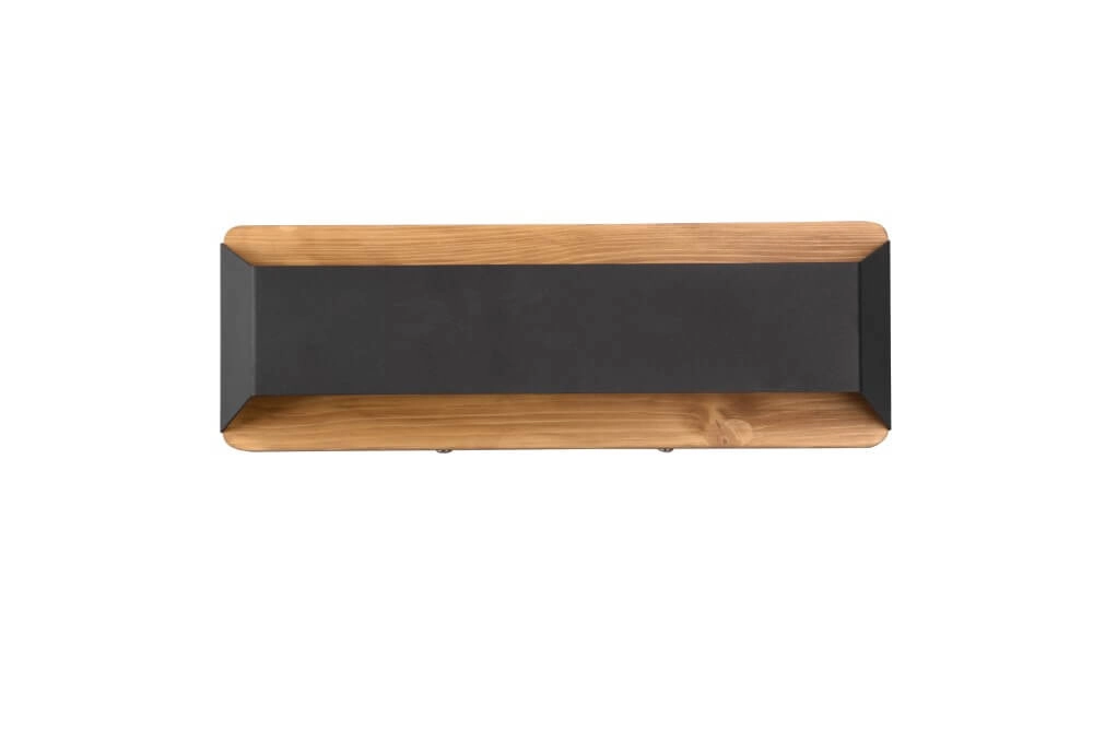 Wandlampe Arino 35 cm schwarz mit Holzbraun Trio 4017807502787