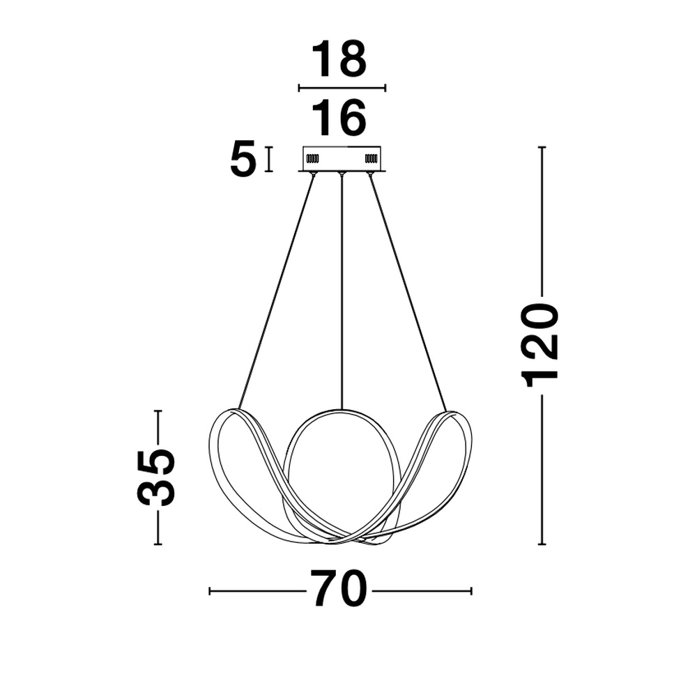 Design-Pendelleuchte Apus schwarz Ø 70cm Lyora 5212017419774