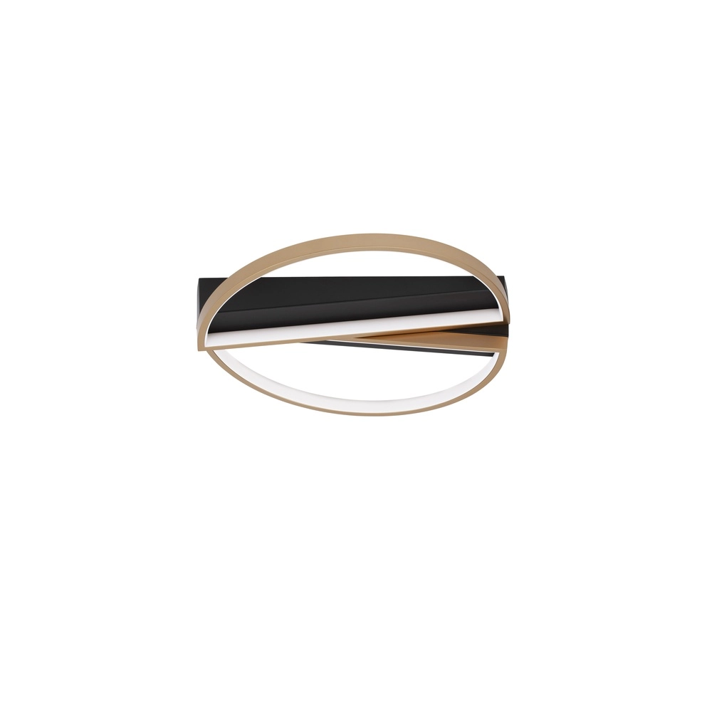 Design-Deckenleuchte Elize schwarz mit gold Ø 43,2cm Lyora 5212017433152