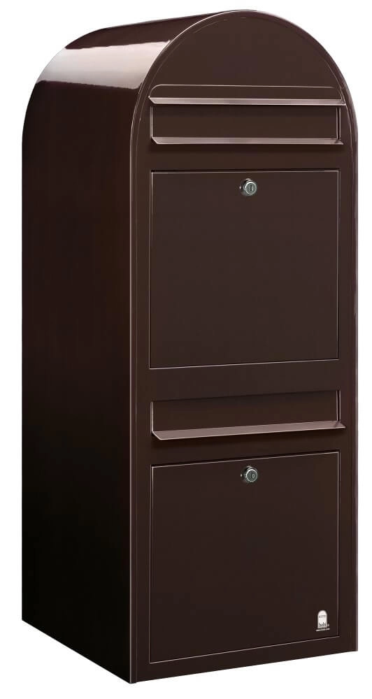 Briefkasten Duo 8017 Dunkelbraun