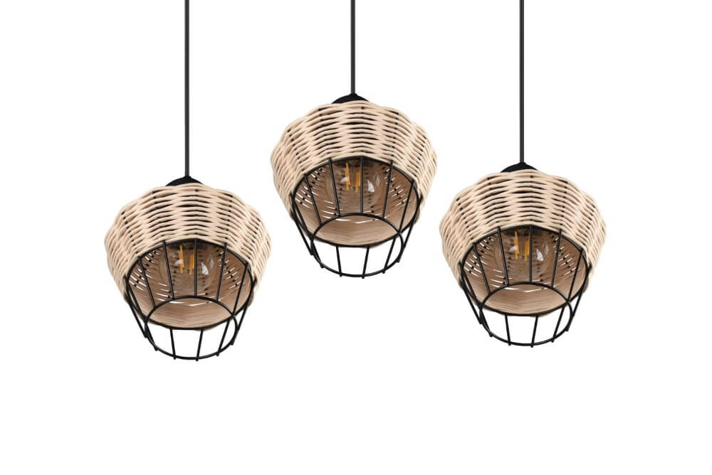 Vide-Hängelampe Borka Rattan Trio 4017807556131