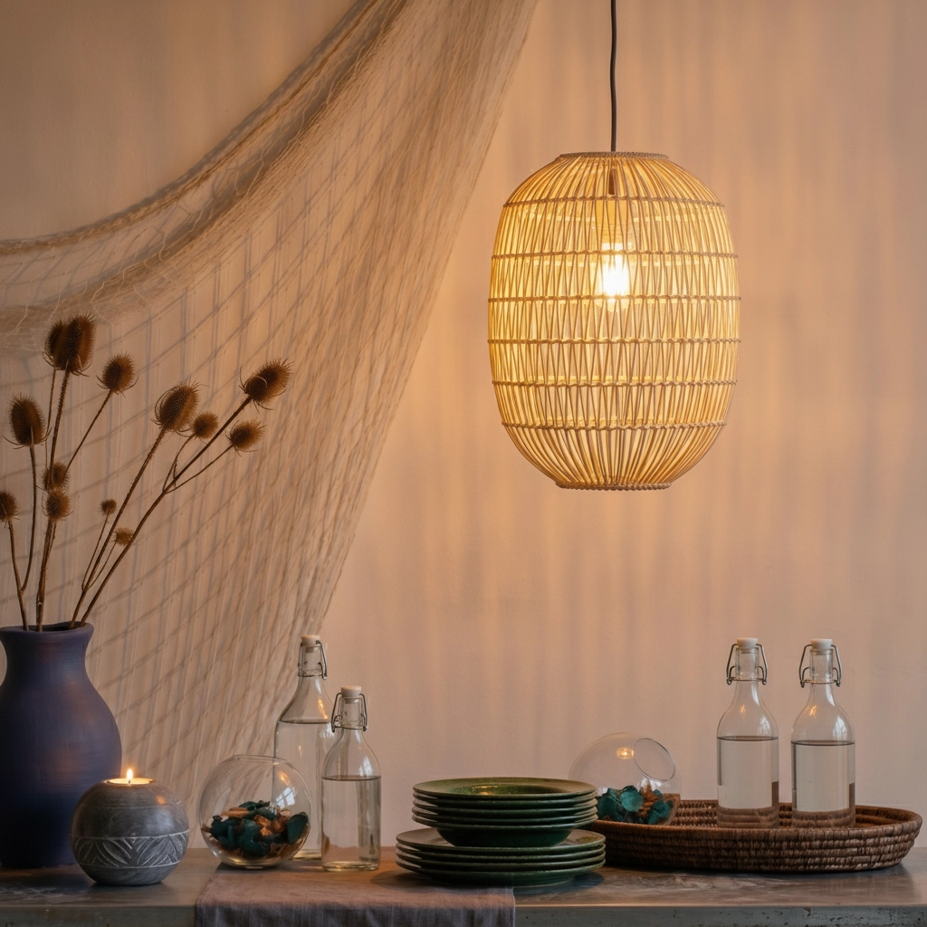 Rattan Pendelleuchte Melody Ø 30cm