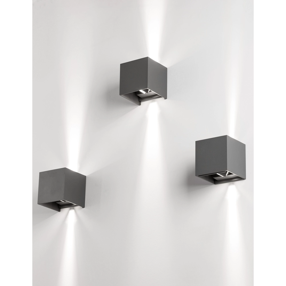 Quadratischer Aufputz-Spot Como grau Lyora 5212017412942