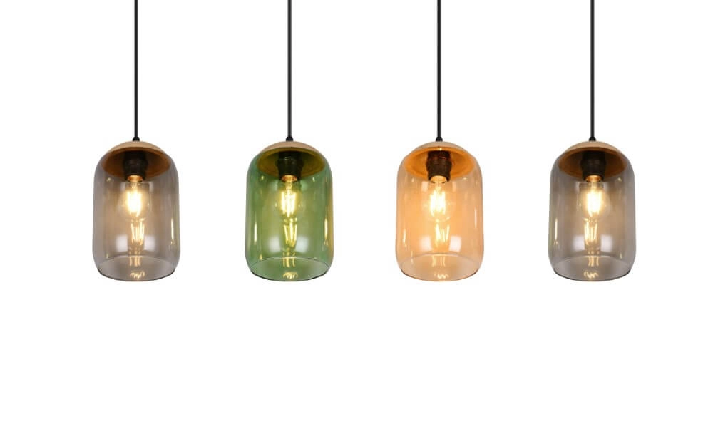Esstischlampe aus Glas Cork 4-Licht Trio 4017807622997
