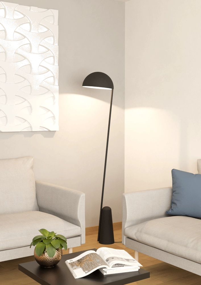 Schwarze Stehlampe Aranzola Eglo 9008606240029