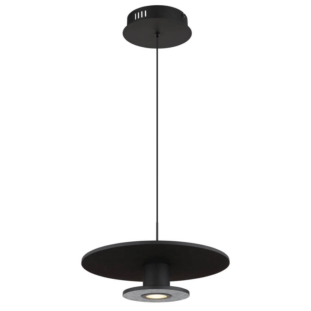 Schwarze Pendelleuchte Carter Ø 38cm mit Filz