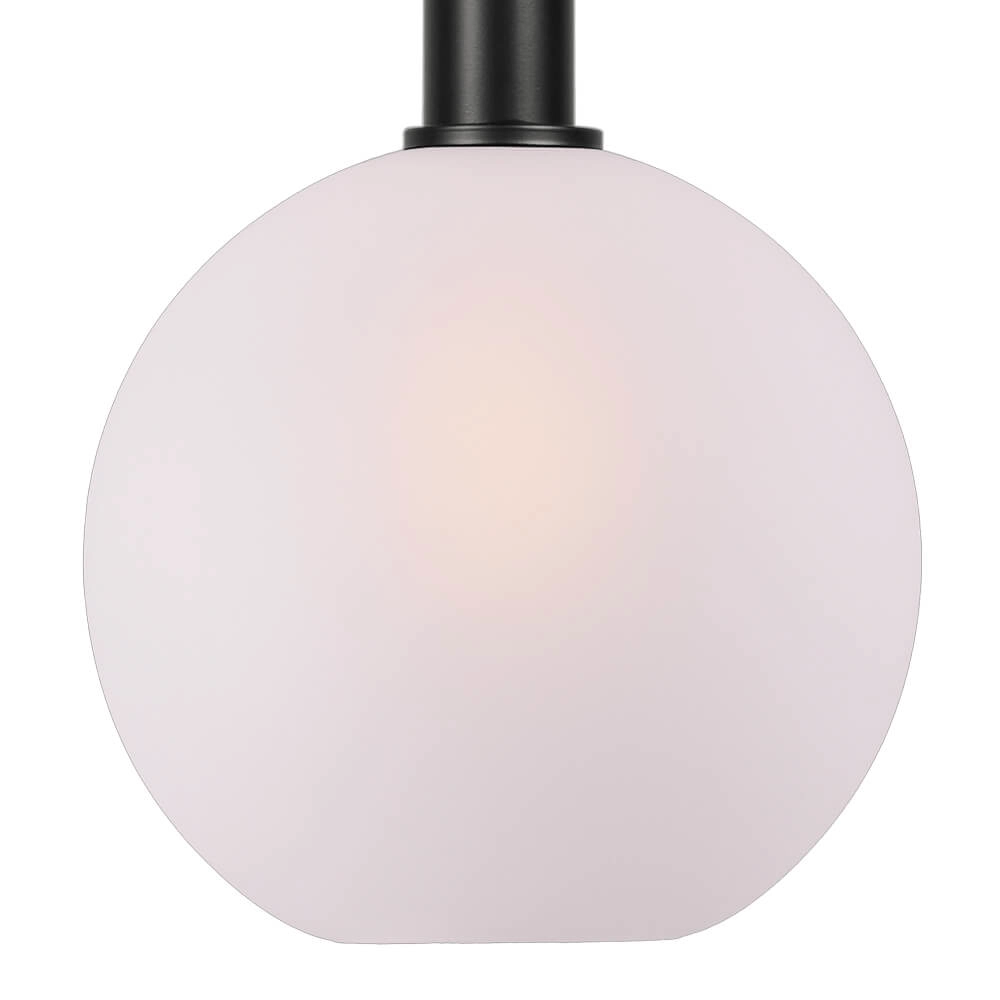 Hängelampe Ø 25cm Bella 2 Schwarz mit mattweißem Glas Masterlight 8718121334349