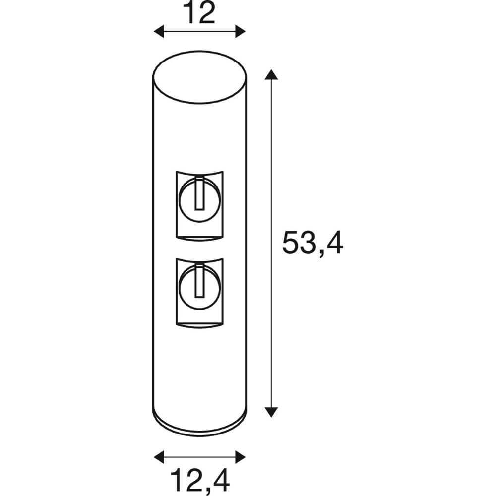 Anthrazit M-Pol Pole 60 mit Steckdosen SLV 4024163295765