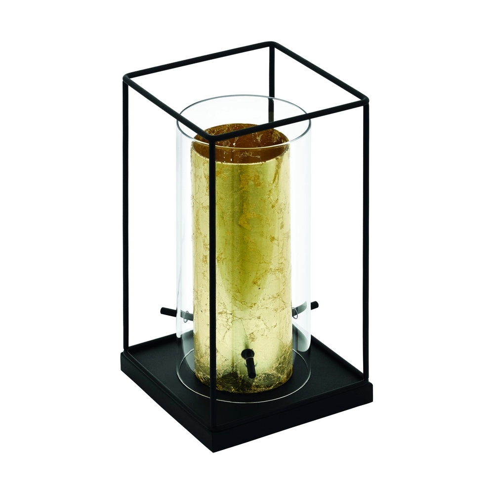 1-Licht-Pendellampe Loncino 1 Schwarz mit Gold