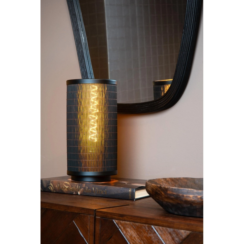 Tischlampe Tagalog Ø 15 cm schwarz Lucide 5411212211637