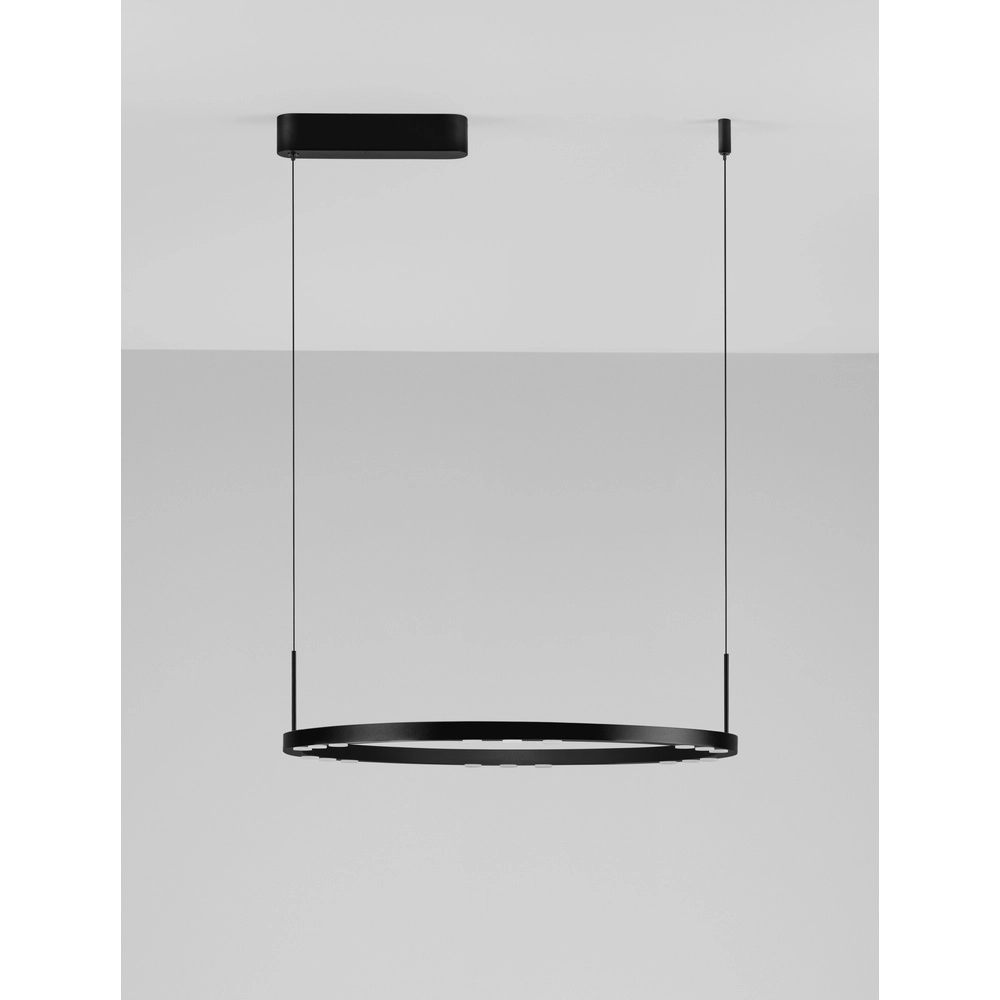 Schlanke Pendelleuchte Lunette schwarz Ø 660cm Lyora 5212017465191