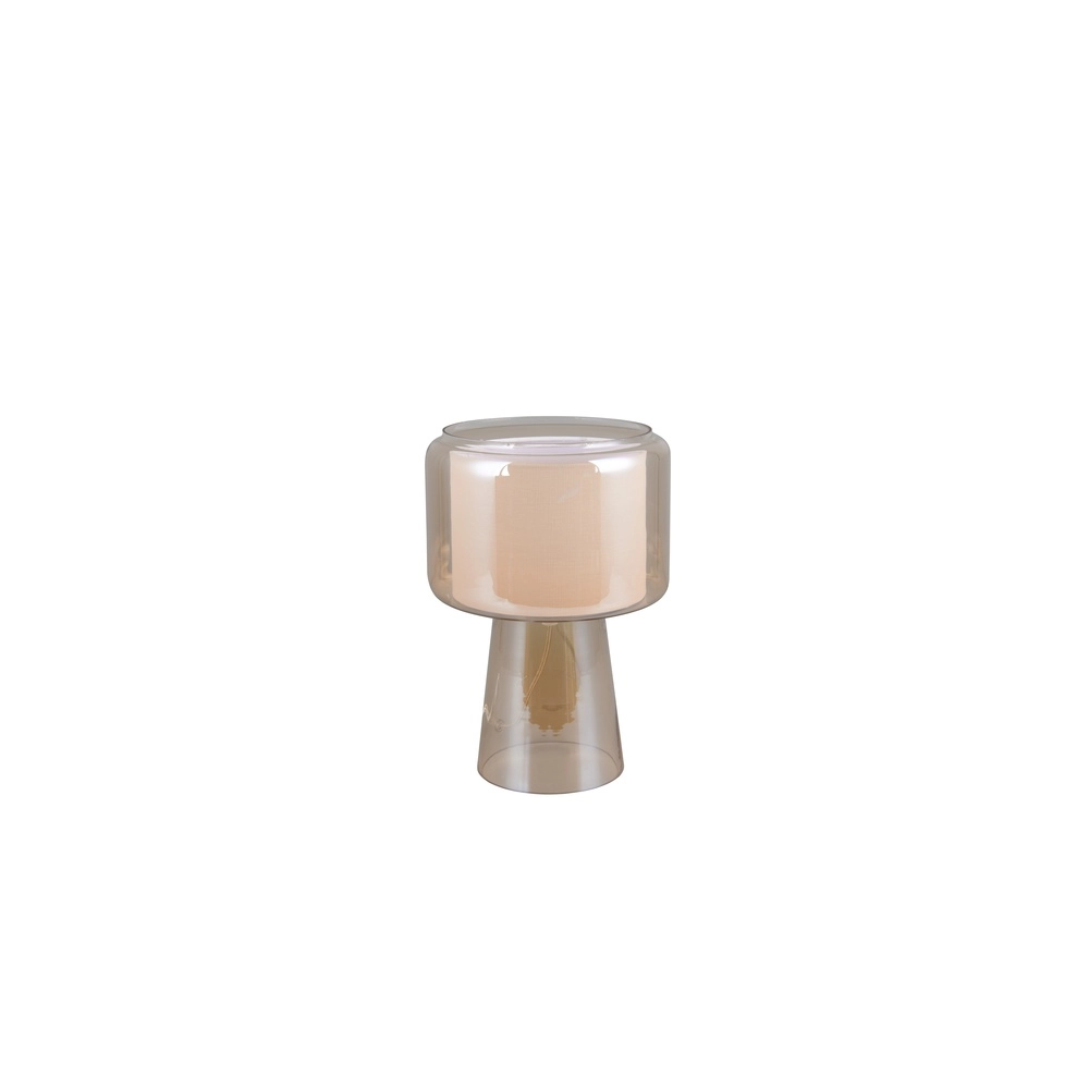 Design-Tischleuchte Rocka Braunes Glas Trio 4017807662719