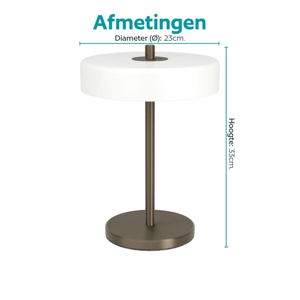Design-Tischlampe Salve Dark Bronze