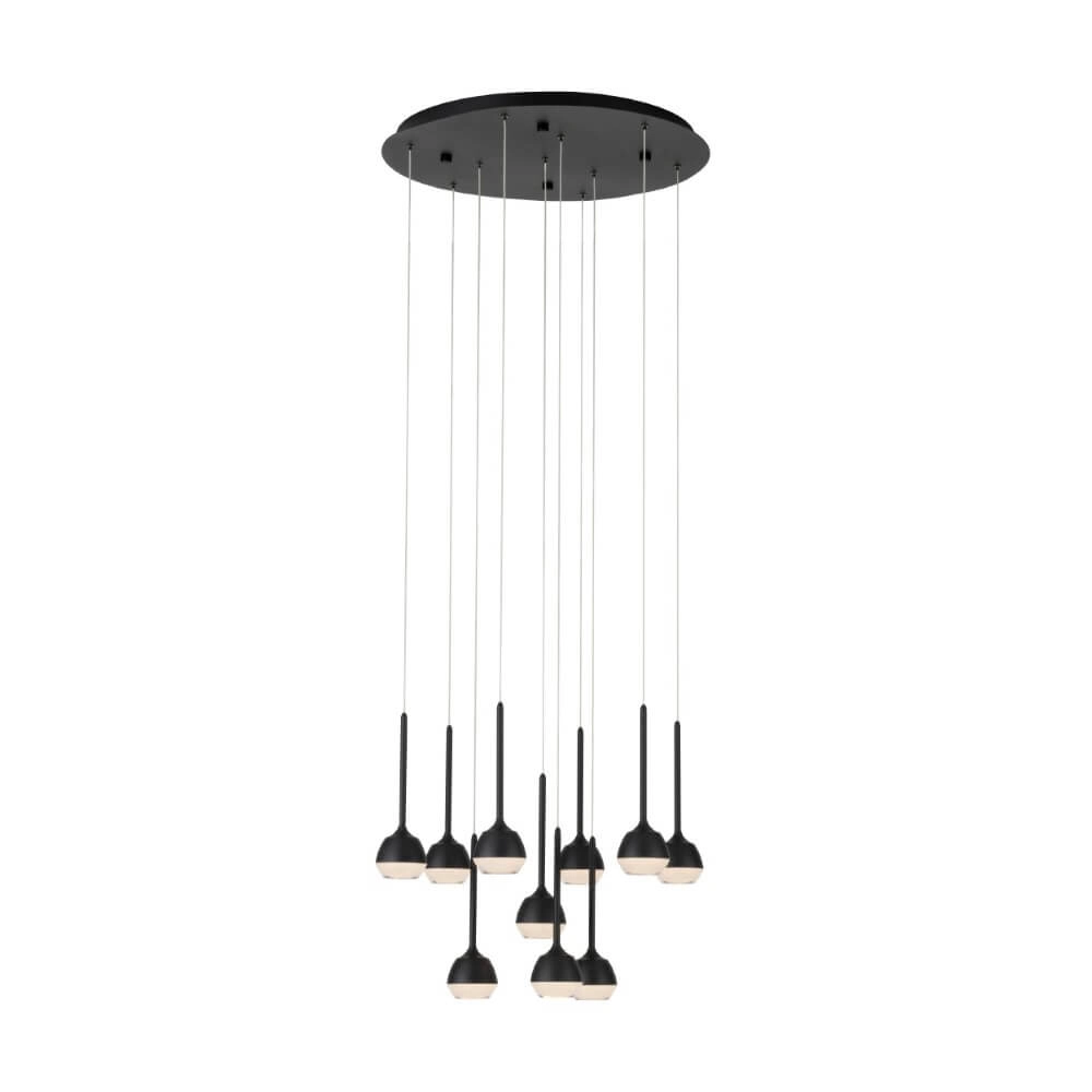 Hängelampe mit 10 Leuchten Nucetto schwarz rund Stars of Light 9002759397142