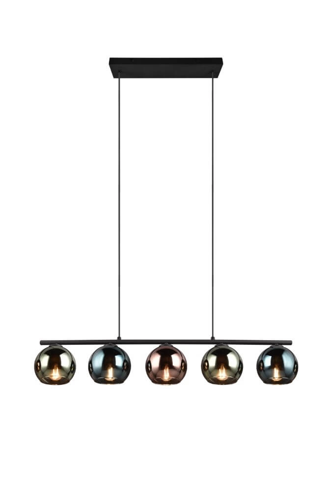 Design-Hängelampe Sheldon schwarz mit Rauchglas Trio 4017807585254