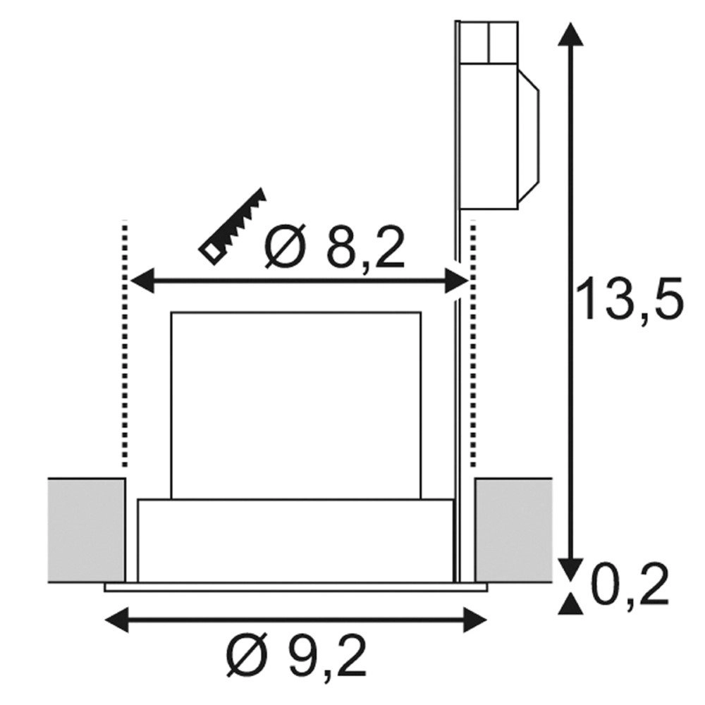 LED Einbaustrahler Contone SLV 4024163149563