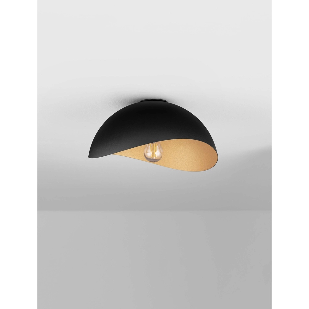 Deckenlampe Opsi schwarz mit gold Ø 30cm Lyora 5212017458056
