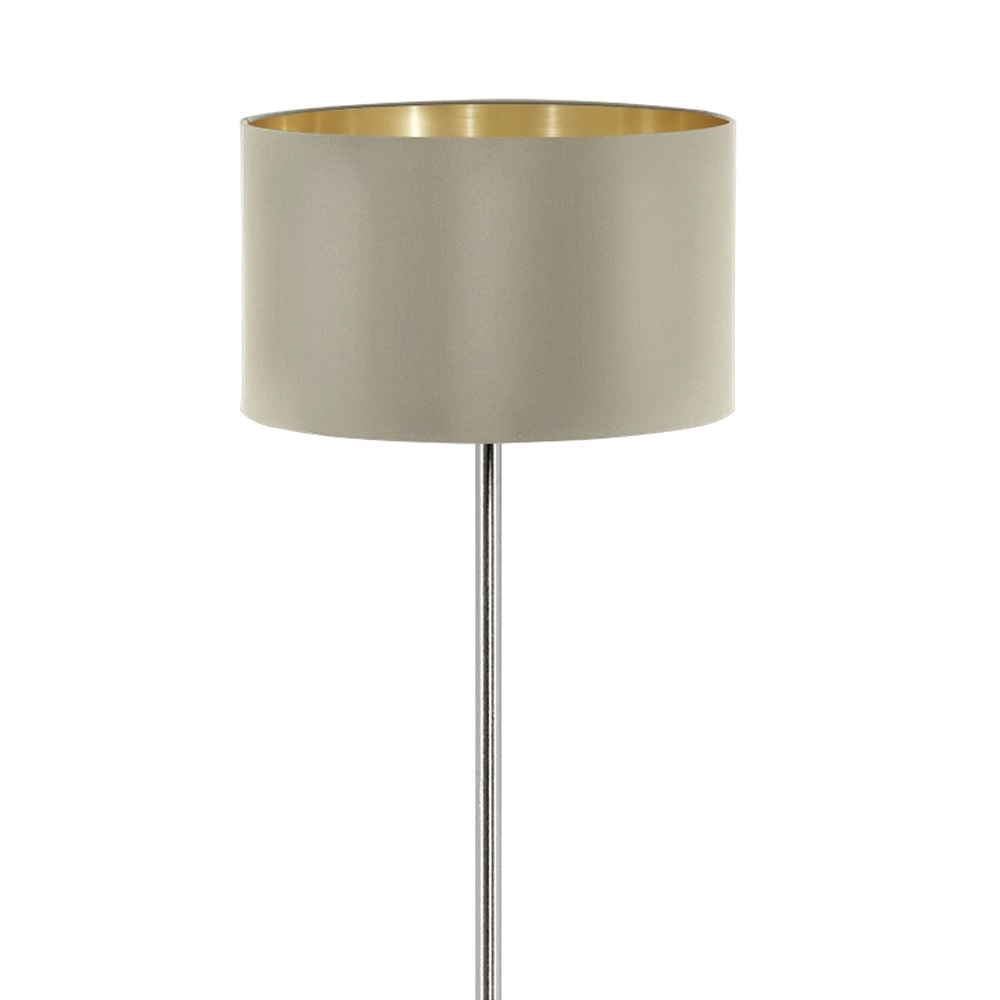 Stehlampe Maserlo 38cm Metallic-Grau Taupe mit Gold Eglo 9002759951719