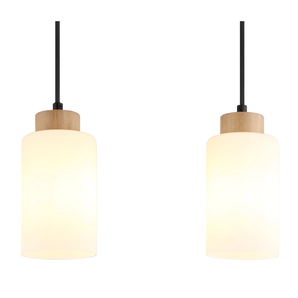 Pendellampe Rowena 3-Licht Holz Globo 9007371580248