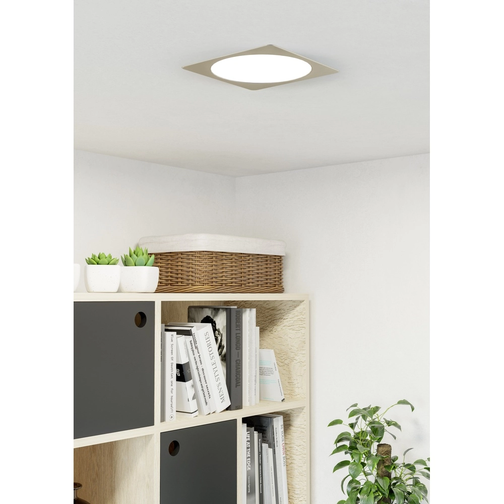 Einbaulampe Fueva 6 Quadrat – Edelstahl – 21,6x21,6 cm Eglo 9008606330898