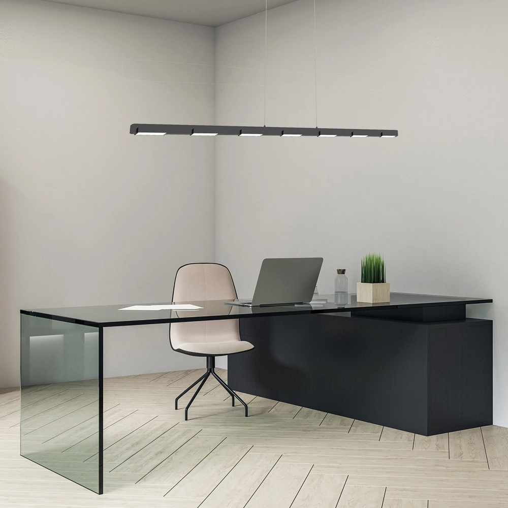 Schlanke Pendelleuchte Bloc schwarz Steinhauer 8712746148275