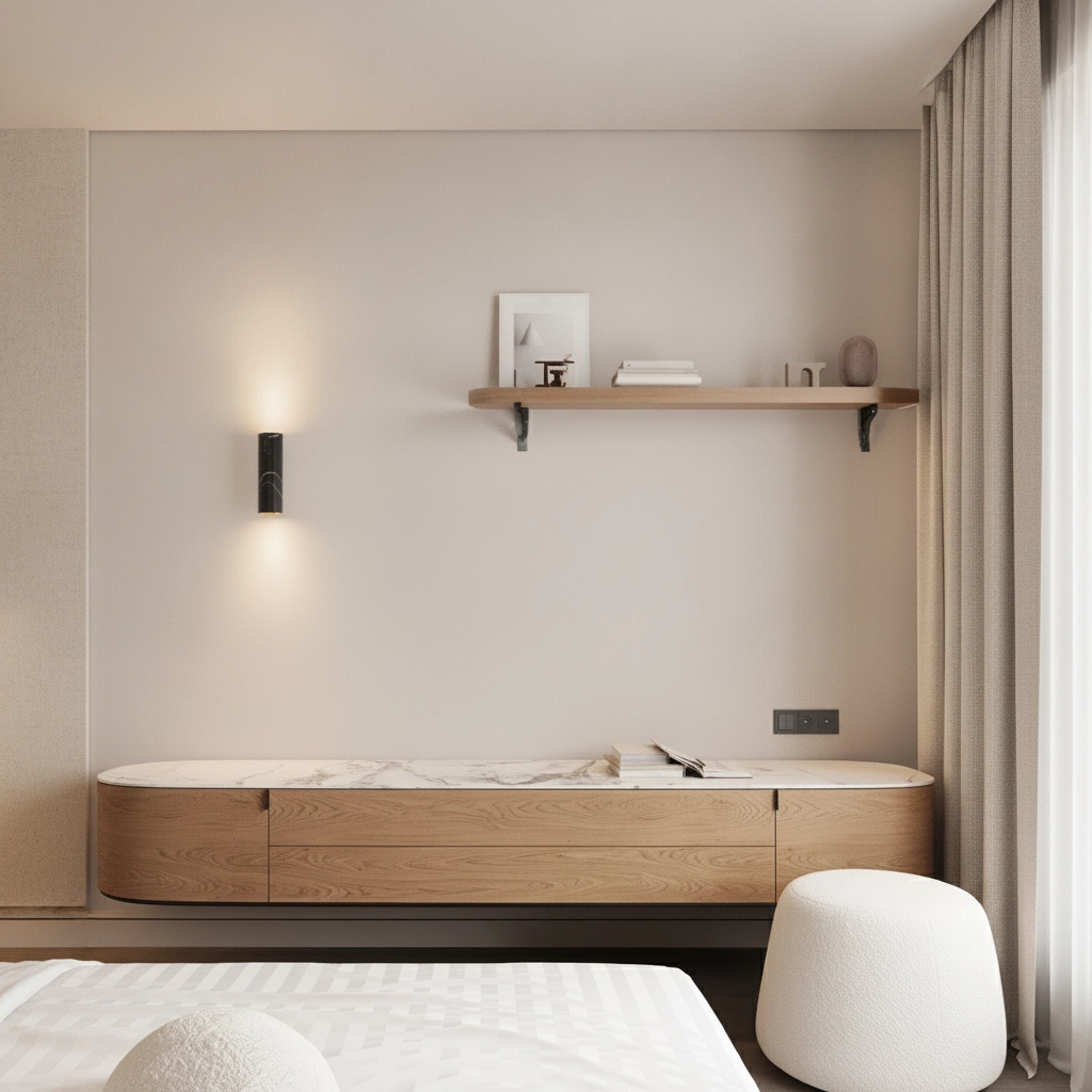 Design-Wandlampe Olvio Schwarzer Marmor