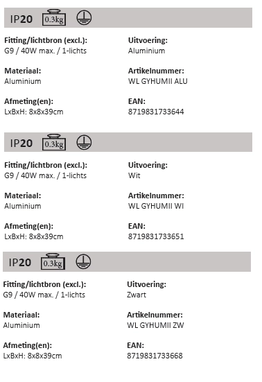 Design Wandleuchte Gyhumii weiß Artdelight 8719831733651