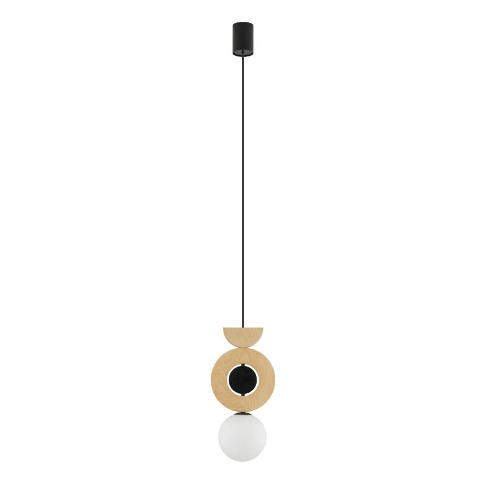 Design-Pendelleuchte Drops Wood B 1-helles Holz