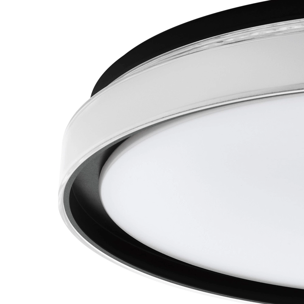 Schwarze Deckenlampe Seluci Ø 49cm Eglo 9002759997816