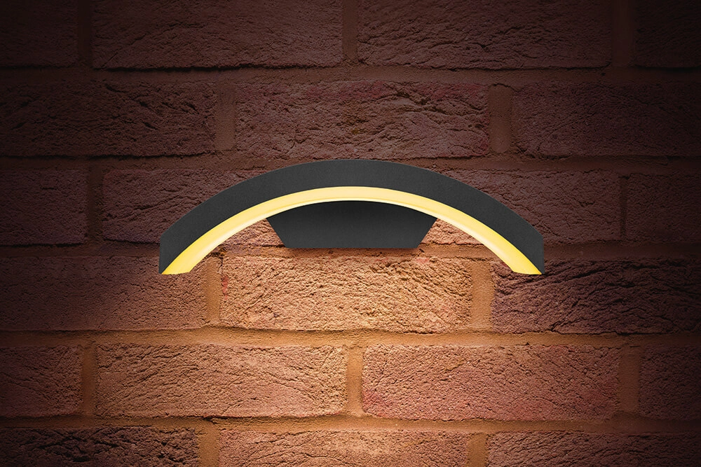 Design-Außenlampe Curve Anthrazit Lyora 5055788232605