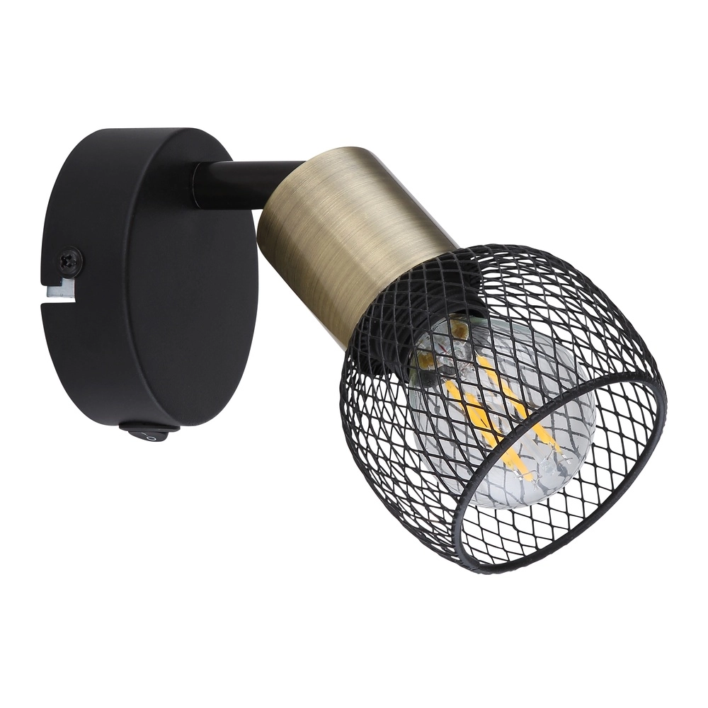 Wandlampe Fiastra Schwarz mit Mesh Globo 9007371424115