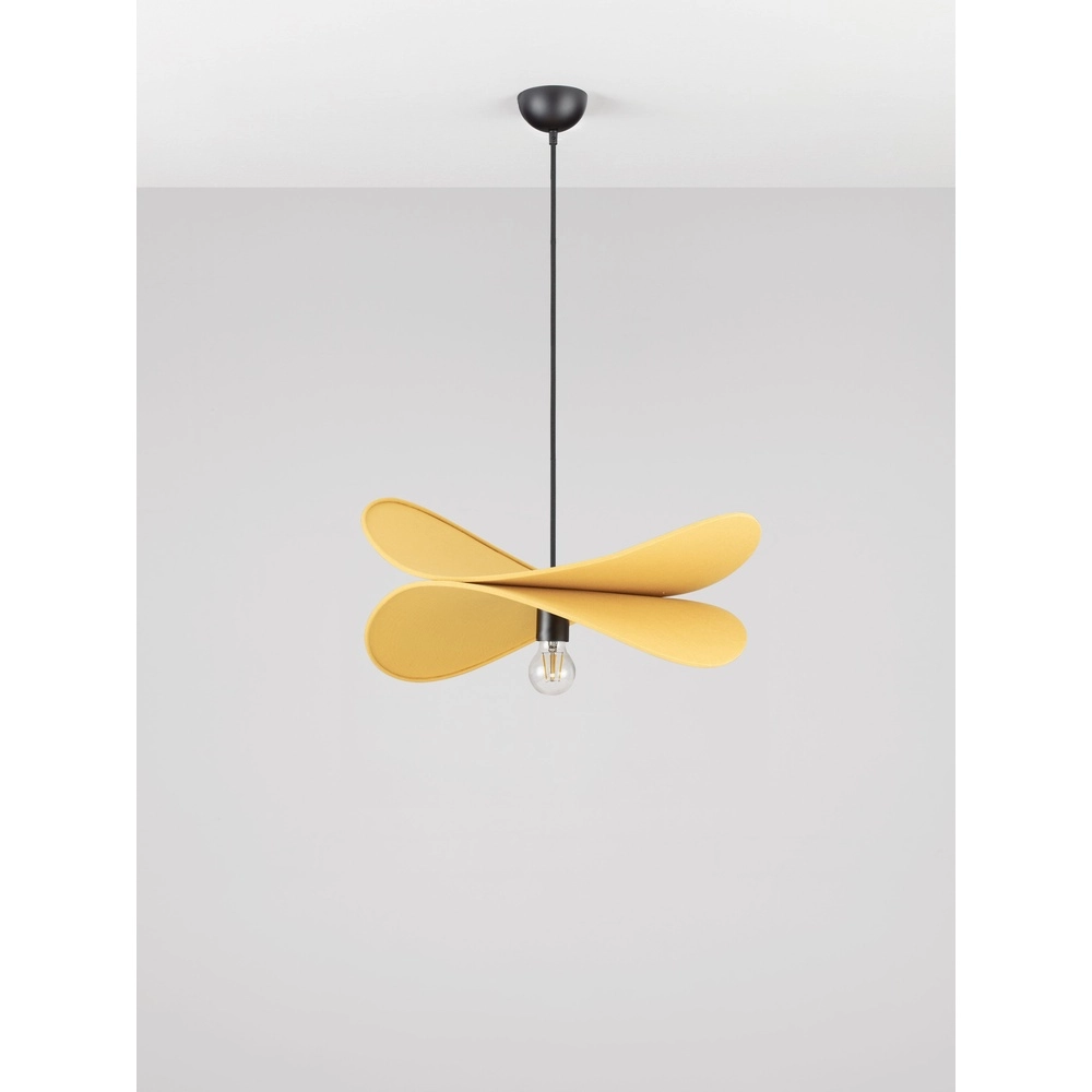 Moderne Pendellampe Luve Schwarz mit Gelb Lyora 5212017493705