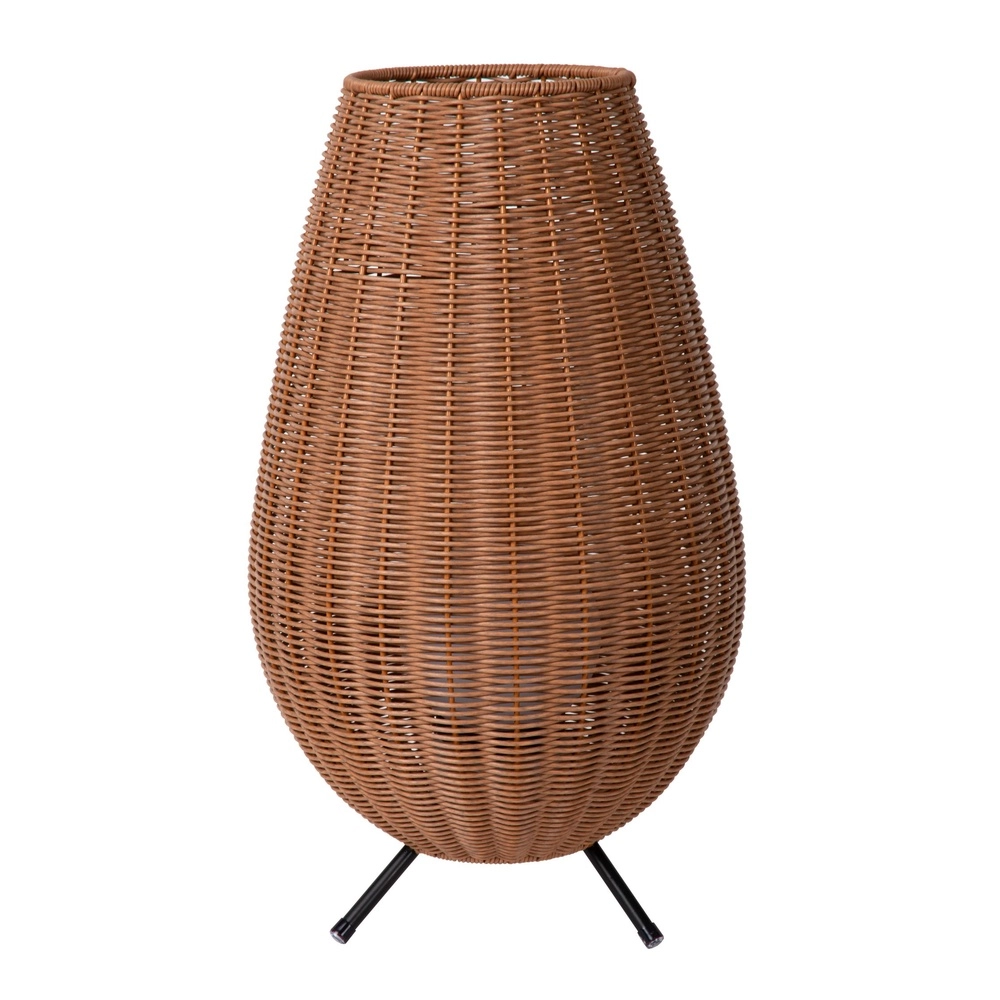 Wiederaufladbare Tischlampe Colin Ip44 Rattan