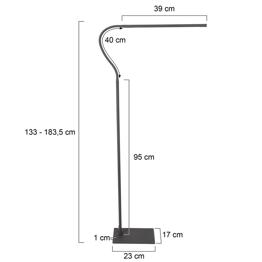 Design-Leseleuchte Serpent schwarz Steinhauer 8712746146981