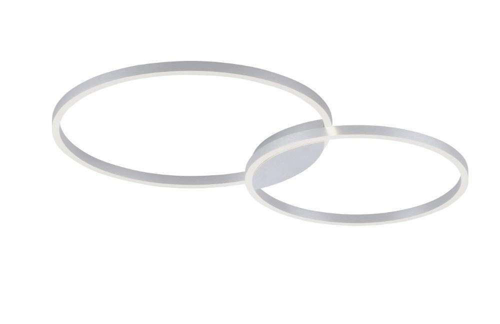 Deckenleuchte Q-Kate 2-Ring 96cm grau