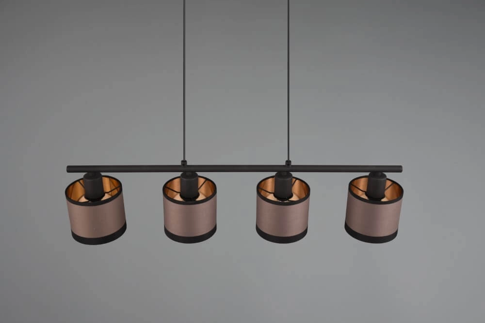 Hängelampe Davos taupe 4-flammig Trio 4017807574333