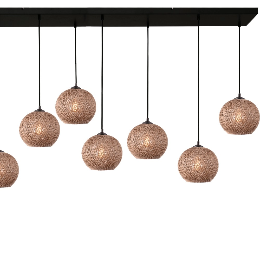 8-Licht Pendellampe Corda Rattan Ø 20cm Masterlight 8718121353715