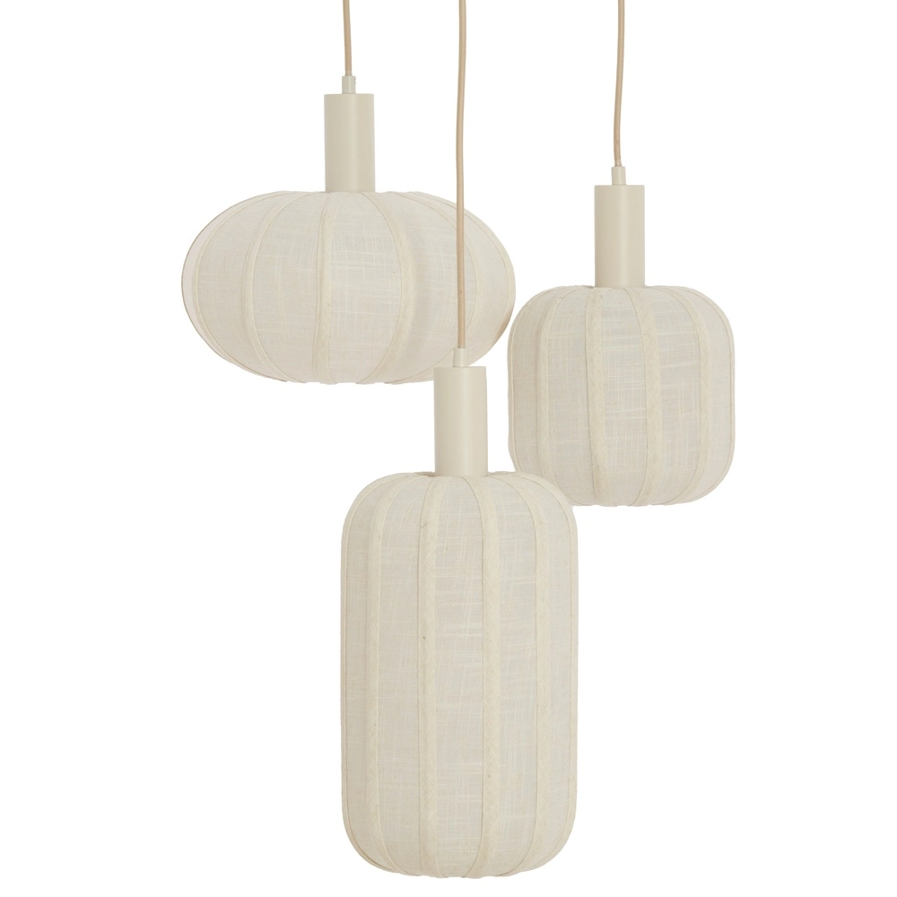 3L vide Pendellampe Tufia Leinencreme Light & Living 8717807816742