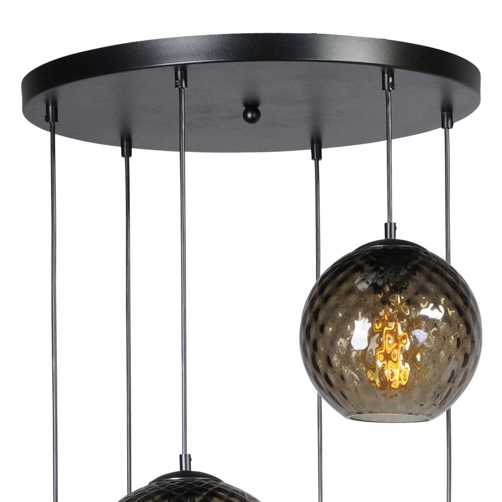 Hängelampe mit 6 Leuchten Baloton Schwarz Masterlight 8718121217055