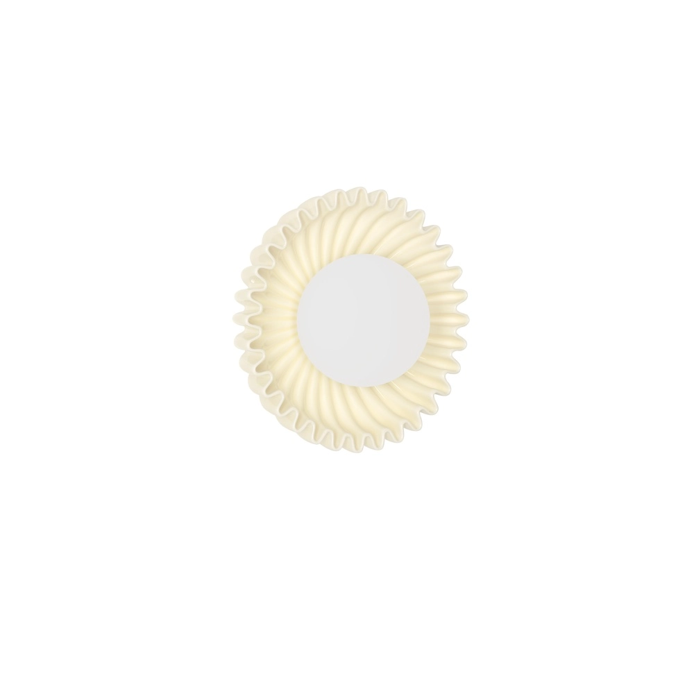 Wandleuchte Petel creme mit weißem Glas Lyora 5212017483959