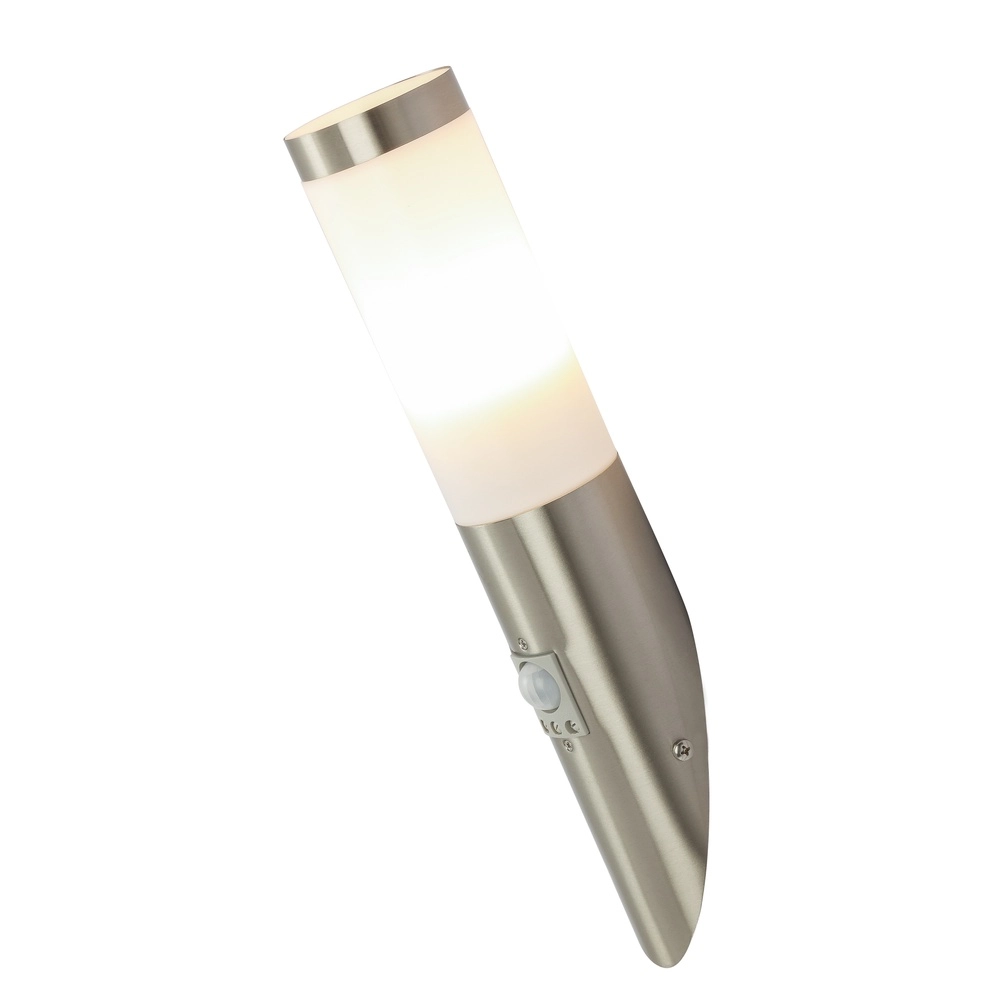 Außenlampe Boston Led Edelstahl mit Weiß und Sensor