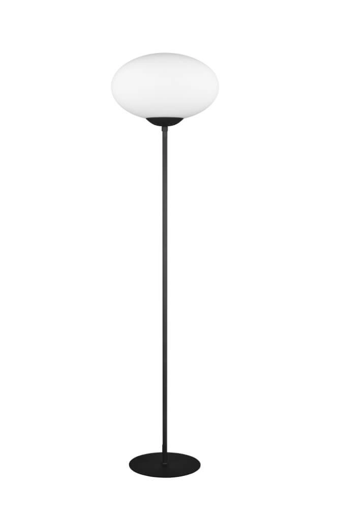 Stehlampe Fomento Ø 40cm - schwarz mit weißem Glas Trio 4017807616149