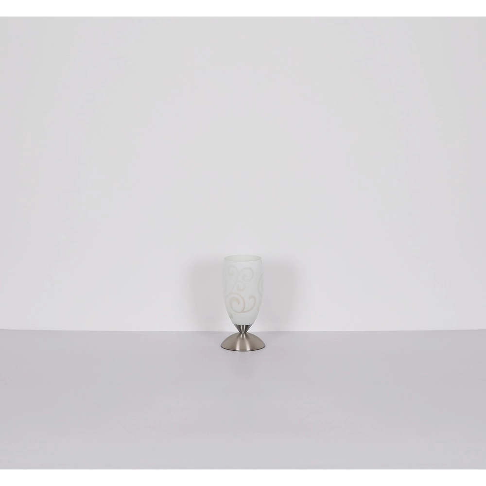 Klassische Tischlampe Auriga Chrom mit Curl Globo 9007371208777