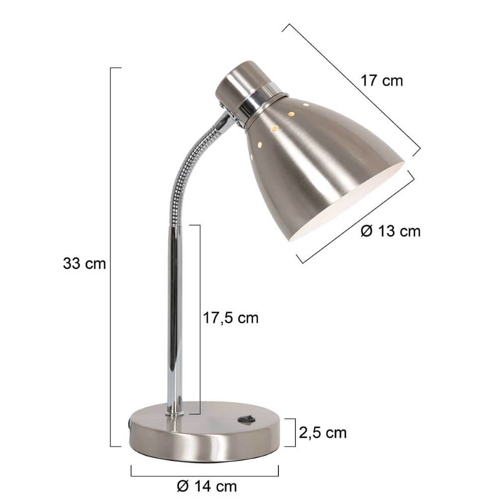 Schreibtischlampe aus Edelstahl Spring Steinhauer 8712746161397
