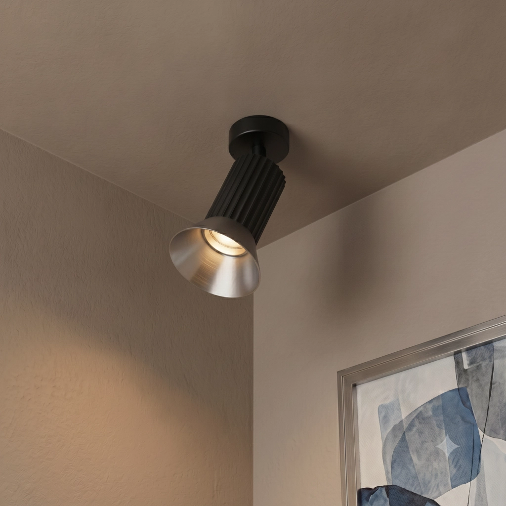 Deckenstrahler Luvia Orientierbares Schwarz mit Bronze