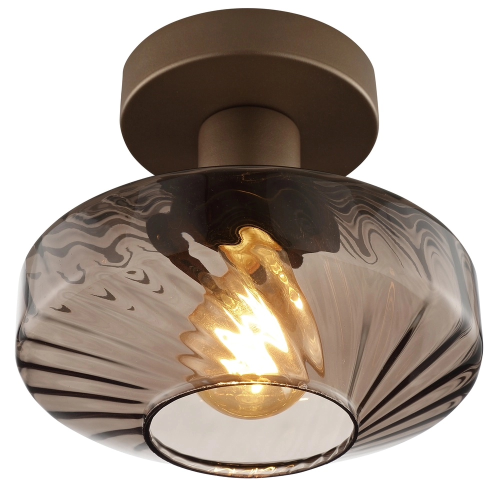 Einzigartige Deckenlampe Lyn Kaffeebraun Ø 28 cm Brilliant 4004353477027
